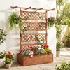 COSTWAY Blumenkasten mit Rankgitter, Rankhilfe, Produktbild-Vorschau 9