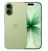 A green iPhone is shown from the back and side, with its screen displaying a green abstract wallpaper. Produktbild-Vorschau