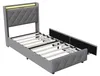 UnboxG: elegante letto imbottito 90x200 cm in flanella Anteprima dell’immagine prodotto 11