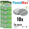10x CR2032 PoundMax 3 V Lithium-Batterien 200mAh Produktbild-Vorschau 1