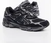A pair of black and gray Asics Gel NYC sneakers are shown against a white background. Produktbild-Vorschau