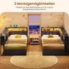 AODEMOKO Polsterbett mit LED-Beleuchtung, Ladestation, 2 Produktbild-Vorschau 4