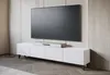 A modern living room with a TV stand and a large television. Podgląd zdjęcia produktu