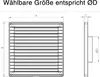 Lüftungsgitter eckig -  braun Ø 120mm Produktbild-Vorschau 2