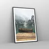 Gerahmtes Poster - Schwarzer Rahmen - Berge See Boot - Produktbild-Vorschau 8