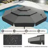 Parasol COSTWAY φ300cm, parasol de jardin à 3 niveaux avec Voir les images du produit 4