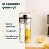 Dressing-Shaker aus Glas, 300 ml, mit Rezepten und Dosierausgießer Anteprima dell’immagine prodotto