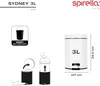 Spirella Seau à cosmétique "Sydney Weiss" Poubelle à pédale Voir les images du produit 7