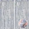 Rideau Lametta 2 x 1 m, argent scintillant, holographique, Voir les images du produit 1