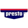 A logo with the word "presto" is displayed on a blue background with a red stripe above it. Anteprima dell’immagine prodotto