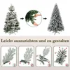 An instructional image showing how to assemble and shape an artificial Christmas tree, with a visual guide and text. Produktbild-Vorschau