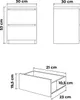 Nachttisch AVEN 30 cm - 2 Schubladen - Weiß - Schlafzimmer, Produktbild-Vorschau 4