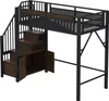 Metalowe łóżko na poddaszu Sweiko 90 x 200 cm, unikalna Podgląd zdjęcia produktu 13