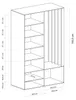 AX LIVING Garderobe Flur Milanoir 100cm mit Spiegel Modern Produktbild-Vorschau 7
