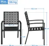 Yaheetech 2-er Set Metallstuhl Outdoor-Esszimmerstuhl bis Produktbild-Vorschau 7