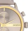 Oozoo náramkové hodinky hnedé taupe kožené hodinky pánske Náhľad obrázku produktu 2