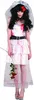 A woman dressed in a zombie bride costume, holding a rose. Produktbild-Vorschau
