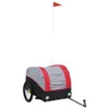 vidaXL Fahrradanhänger Schwarz und Rot 45 kg Eisen Produktbild-Vorschau 1