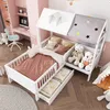 Kinderbett 90 x 200 cm im Hausdesign mit Zeltstoff & Produktbild-Vorschau 7