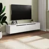 Mobili TV SONNI bianchi lucidi, da appendere, con LED, 160 Anteprima dell’immagine prodotto 3