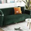 Bezug für Sofa, 3-Sitzer-Sofa, elastisch, flaschengrün Produktbild-Vorschau 4