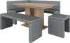 Banquette d'angle AKIKO avec table et bancs 168x128 gauche Voir les images du produit 1