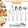 10 Stück Servierutensilien Set, Edelstahl Besteck Set Produktbild-Vorschau 4