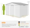 Outsunny Gerätehaus Geräteschuppen Gartenhaus Grau 277 x Produktbild-Vorschau 3
