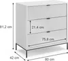 Kommode Vicco Eliza Weiß 80 x 81.2 cm mit 3 Schubladen, Produktbild-Vorschau 3