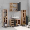 A bathroom vanity set with a sink, cabinets, and shelving units. Náhled obrázku produktu
