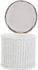 KRINES HOME  Rattan Bad Hocker Wäschekorb Rund Weiß mit Produktbild-Vorschau 8