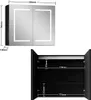 AICA LED Spiegelschrank 80x70cm Hochglanz Schwarz Produktbild-Vorschau 6