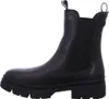 A black Chelsea boot is shown against a white background. Produktbild-Vorschau