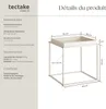Table d'appoint CAMBRIDGE 40x40x44cm - crème Voir les images du produit 6