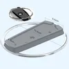 A 3D rendering of a vertical stand for a PlayStation 5 console, with dimensions indicated. Produktbild-Vorschau