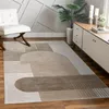 Teppich Wohnzimmer Schlafzimmer Kurzflor Geometrisch Bogen Produktbild-Vorschau 1