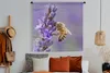 MuchoWow® Wandteppich Wandbehang Biene auf Lavendel 120x120 Produktbild-Vorschau 4