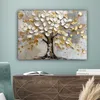 Leinwand Bilder 80x60 cm - Lebensbaum - Beige - Grau - Gold Produktbild-Vorschau 4
