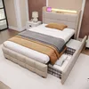 MODFU Polsterbetten 90 x 200 cm, Funktionsbett Einzelbett Produktbild-Vorschau 1