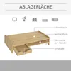 Support d'écran HOMCOM, support pour moniteur, rangement de Voir les images du produit 4
