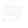 A technical drawing of a light fixture with dimensions indicated. Produktbild-Vorschau