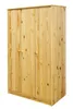 Möbilia Kleiderschrank | mit 3 Türen | Kiefer-Holz massiv | Produktbild-Vorschau 2