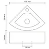 vidaXL Umývadlo s prepadom 45 x 32 x 12,5 cm biele - Náhľad obrázku produktu 8
