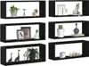 vidaXL Wandregale 6 pcs Schwarze Eiche 60 x 15 x 23 cm Produktbild-Vorschau 3