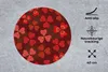 MuchoWow® Mauspad Mousepad Muster - Klee - Rot 40x40 cm - Produktbild-Vorschau 3