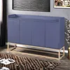 Komoda UnboxG 120x30x80 cm niebieska z 4 drzwiami, szafka Podgląd zdjęcia produktu 4