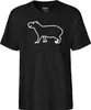 Huuraa Herren T-Shirt Capybara Silhouette M Black Bio Produktbild-Vorschau 2