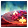 Leinwandbild Schwimmende Blumen und Zen-Steine 30x30 Feeby Produktbild-Vorschau 3