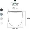 Vyveo – Kvetináč Soren s podložkou – sada 2 ks – biela – 19 Náhľad obrázku produktu 3
