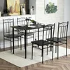 HJ WeDoo Essgruppe Industrial Style - Esstisch mit 4 Produktbild-Vorschau 2